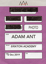 Adam Ant - Brixton O2, London 12.12.19